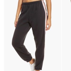 Spiritual Gangster Striped Sessions Sweatpants Glitter NWT